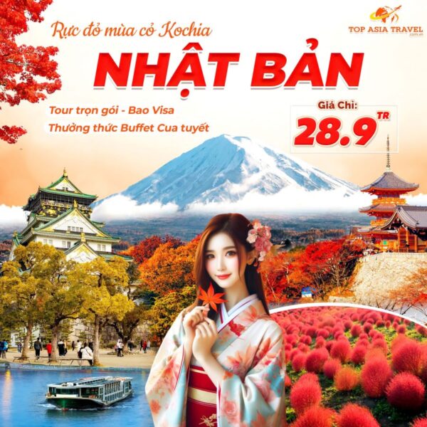 Tour Nhật Bản Mùa Hoa Kochia Giá Tốt 6N5D